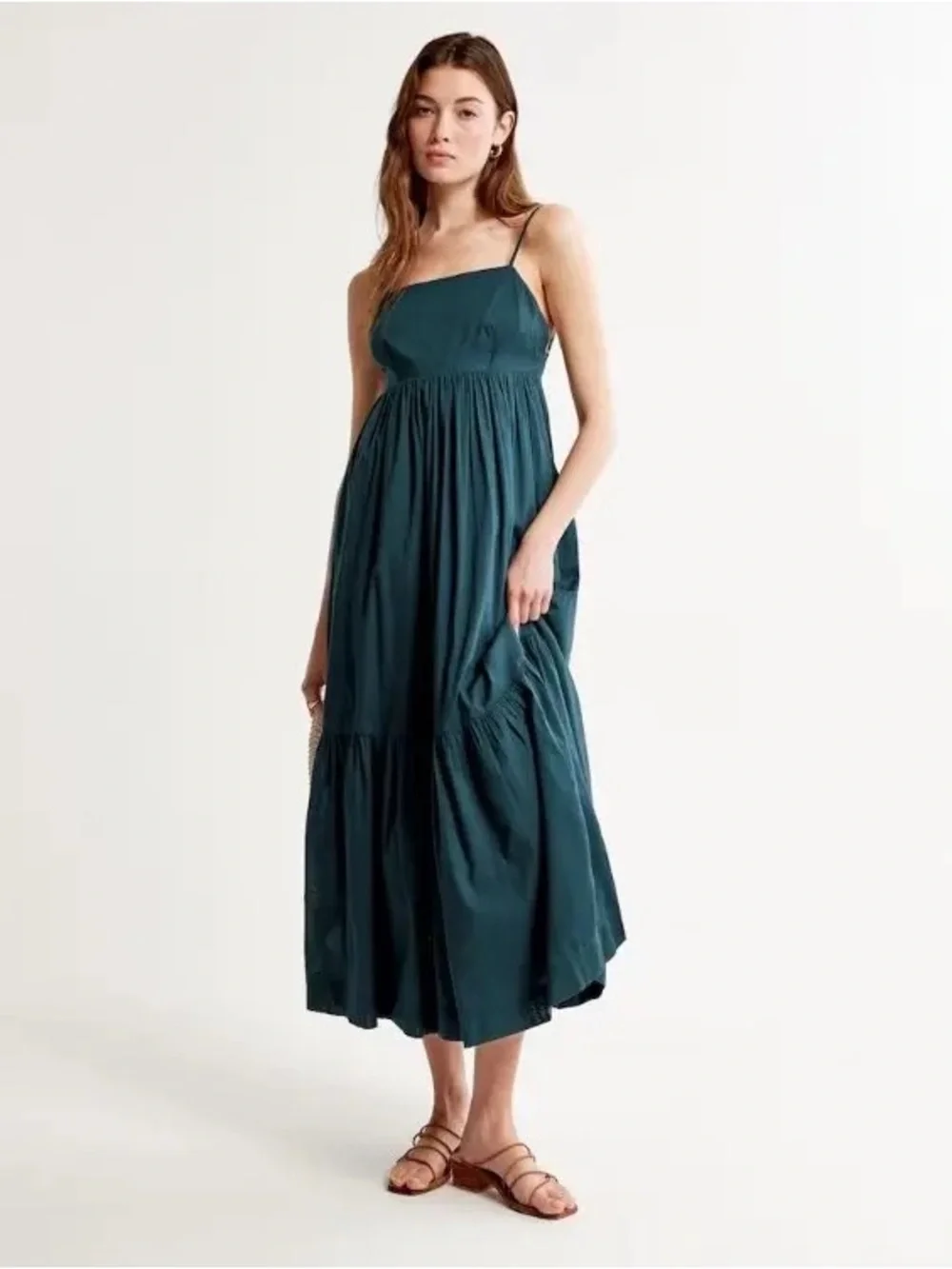 Abercrombie & Fitch Low-Back Tiered Maxi Dress XL